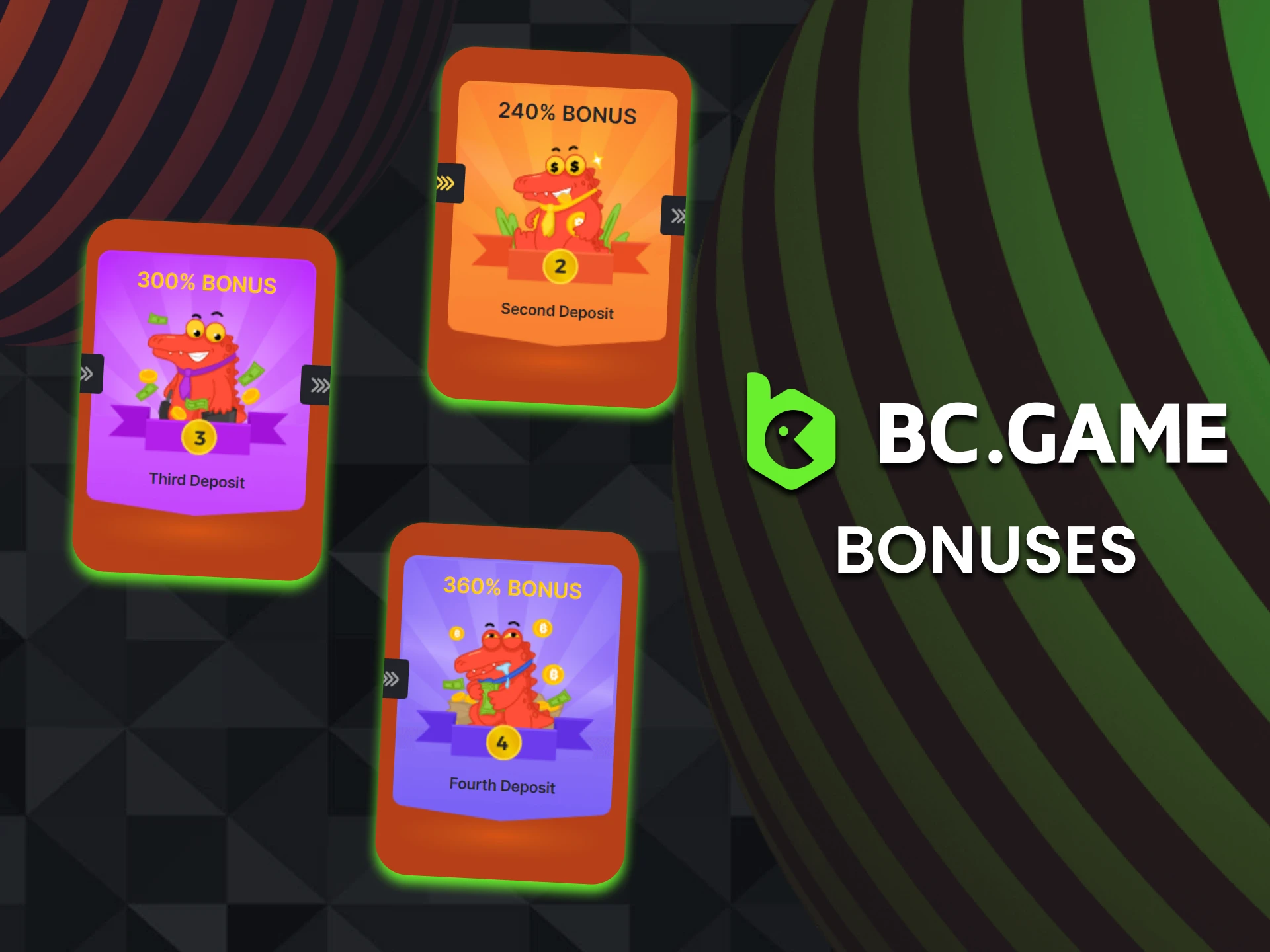 BC Game gives bonuses for playing baccarat.