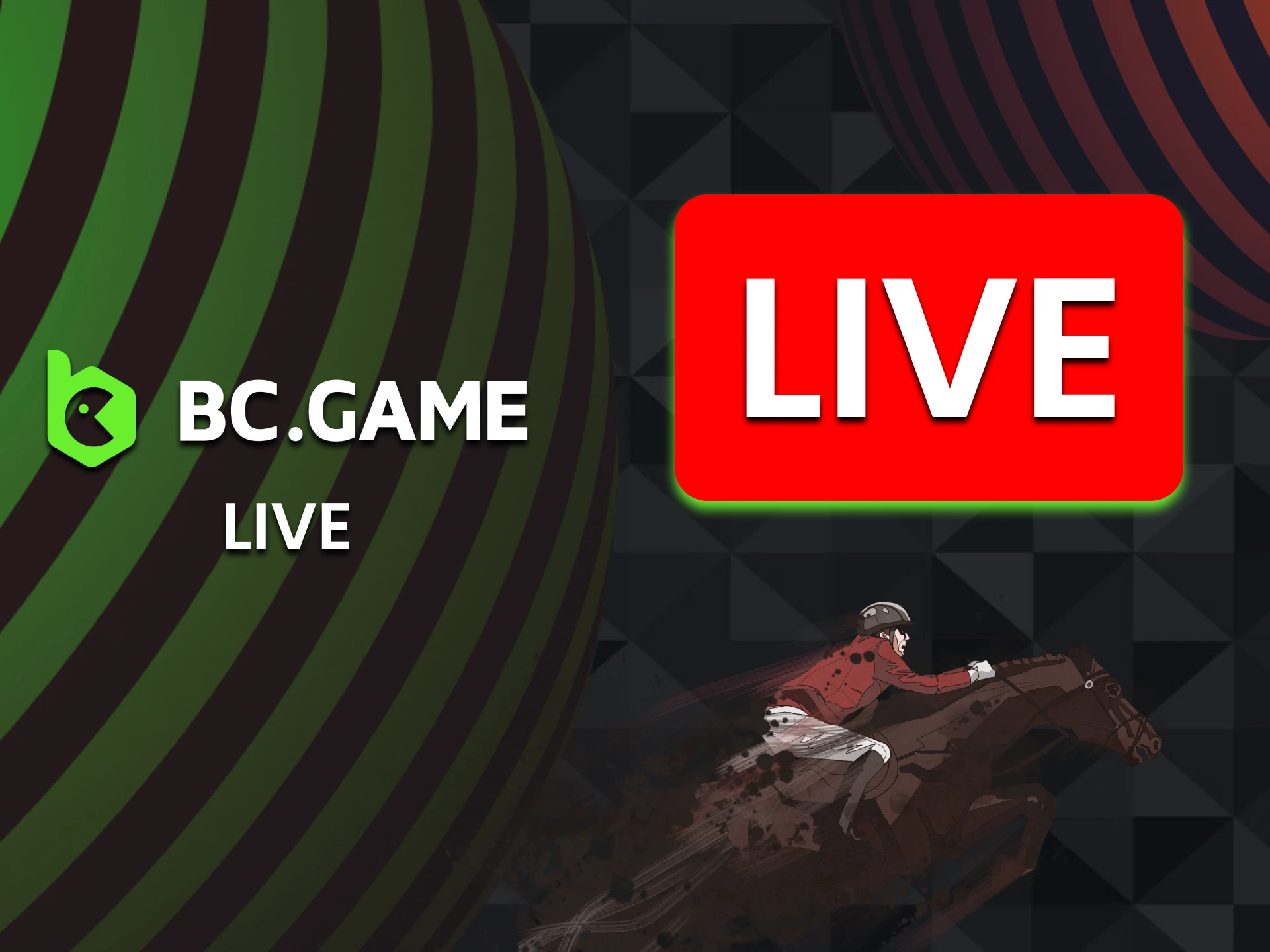 You can bet on live horse racing events with BC Game.