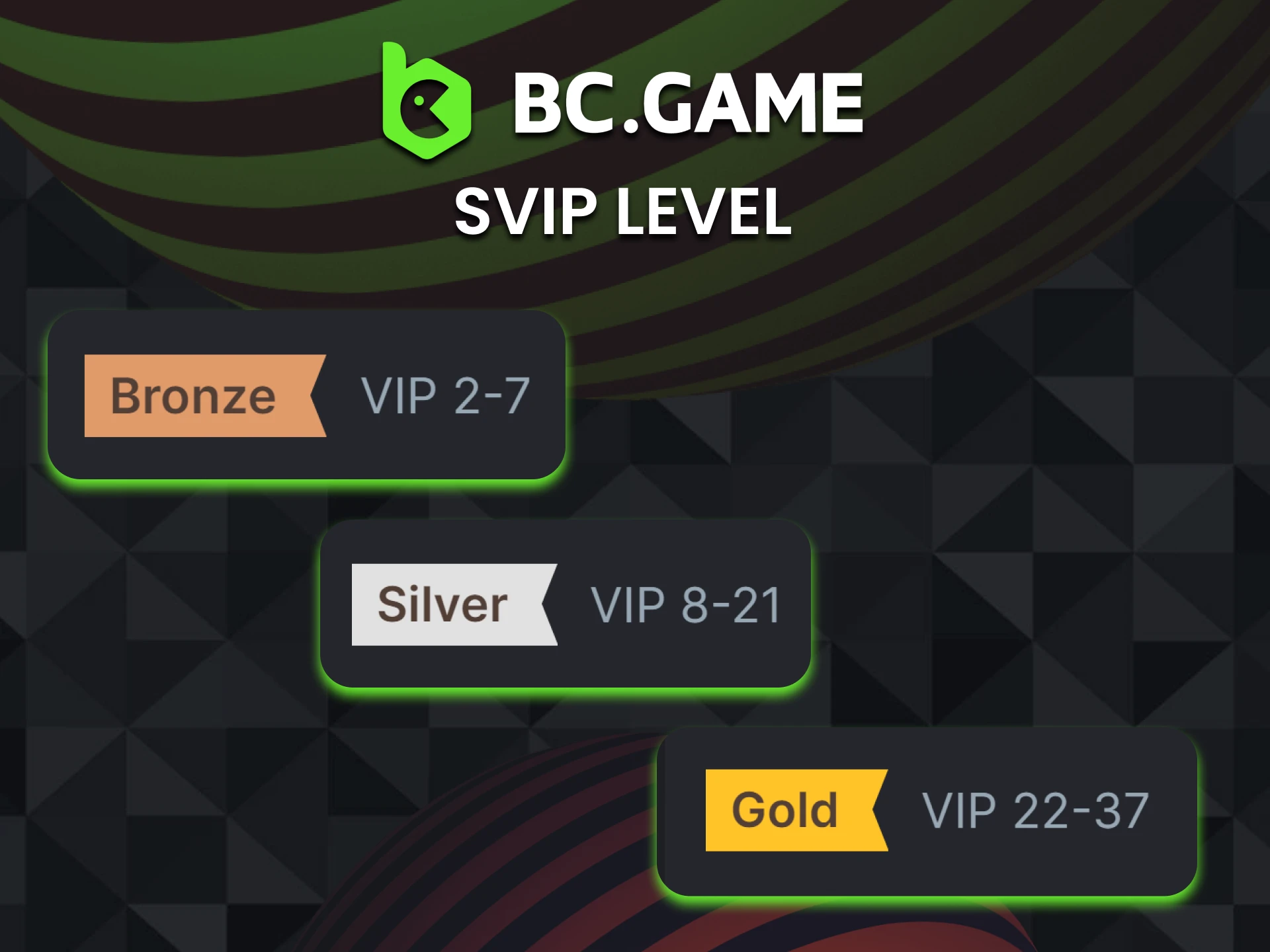 Explore the exclusive SVIP club levels on the BC Game website.