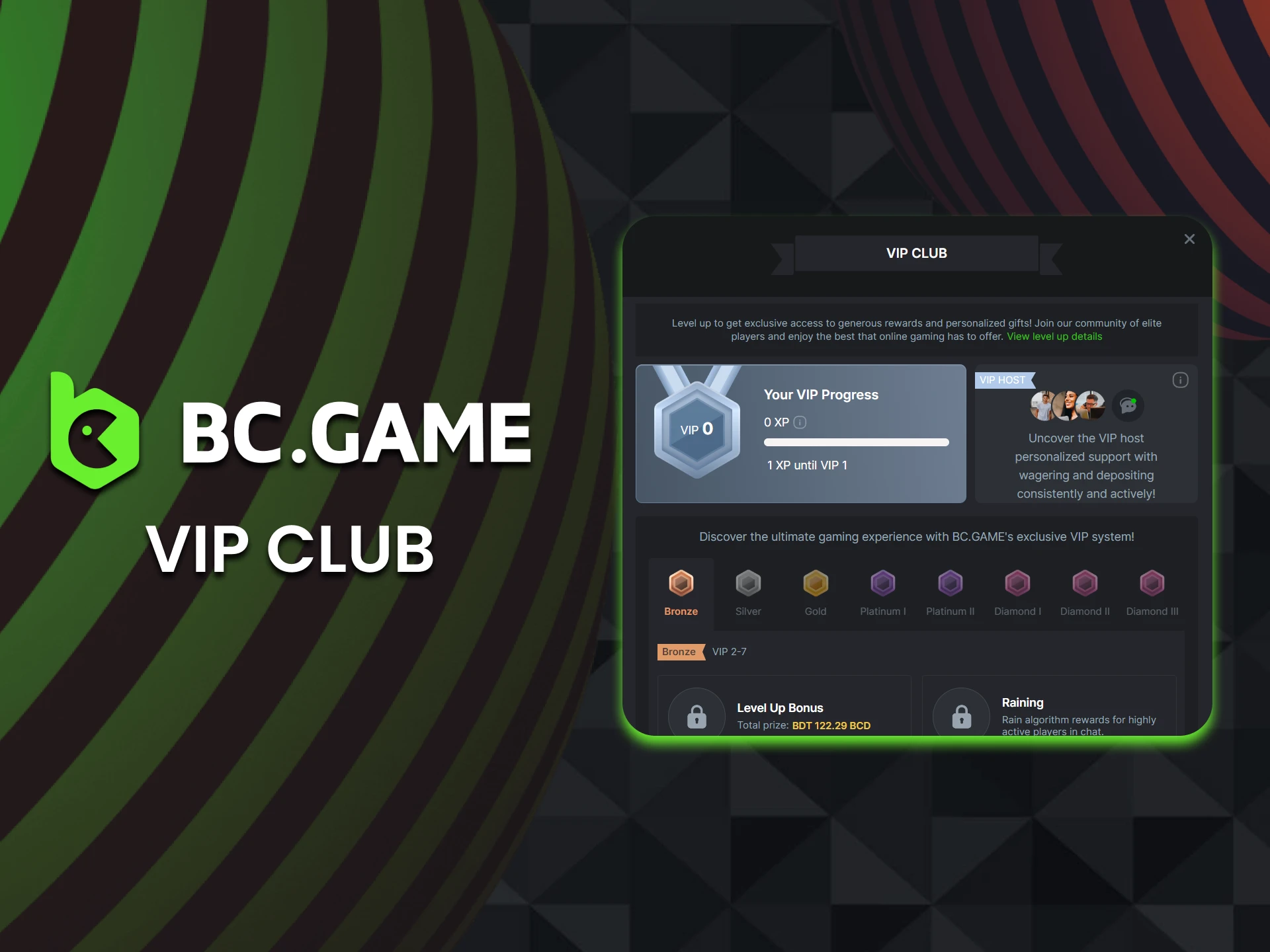 Join the BC Game VIP club in Bangladesh.