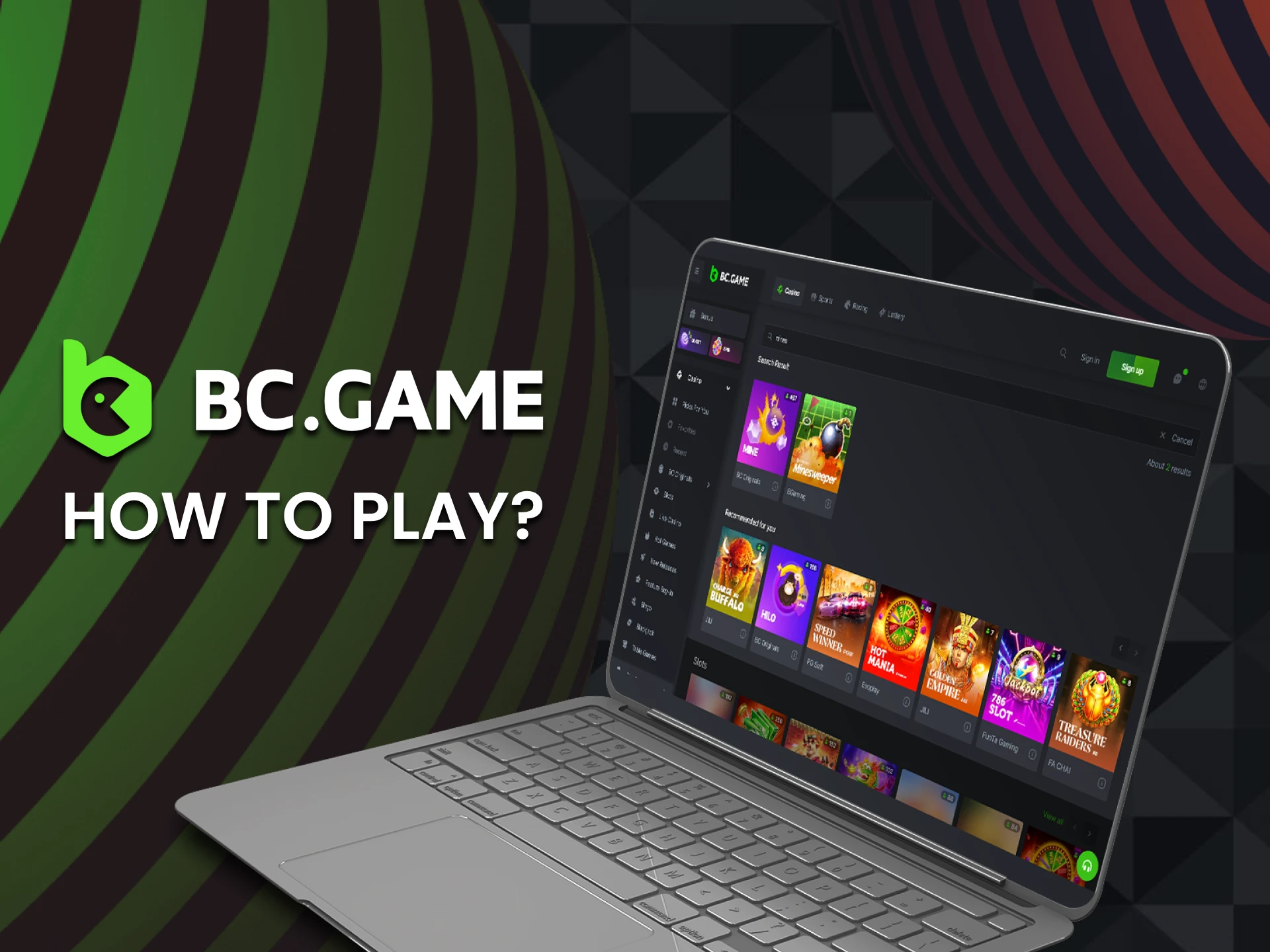 Create an account and deposit to start playing BC Game Mines.