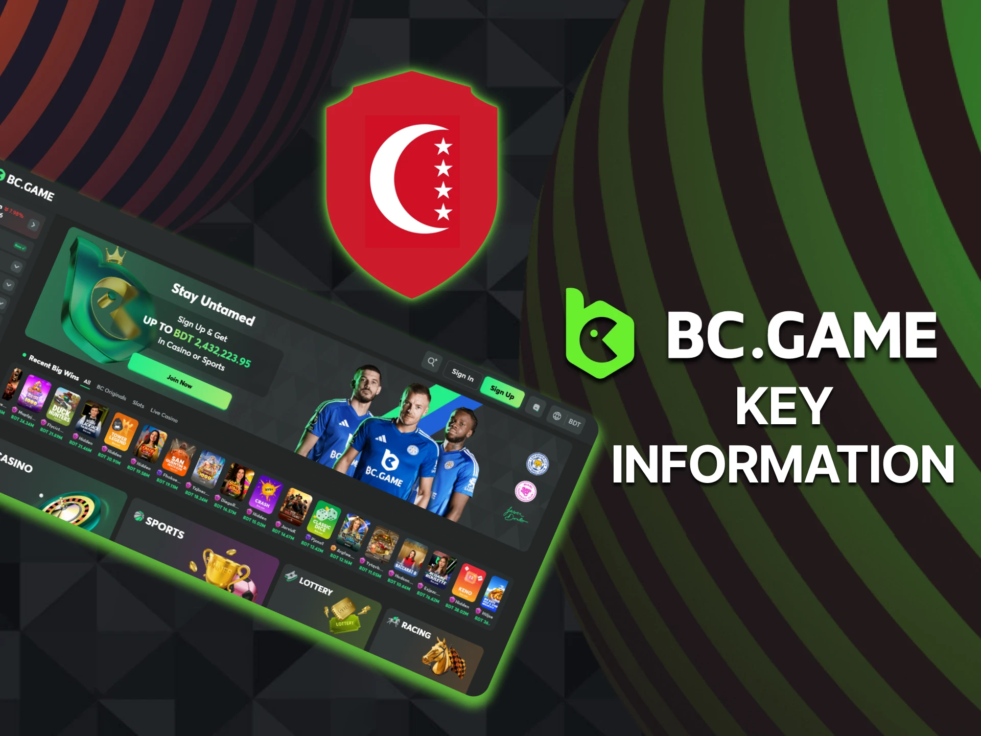 Learn key information about BC Game's license.