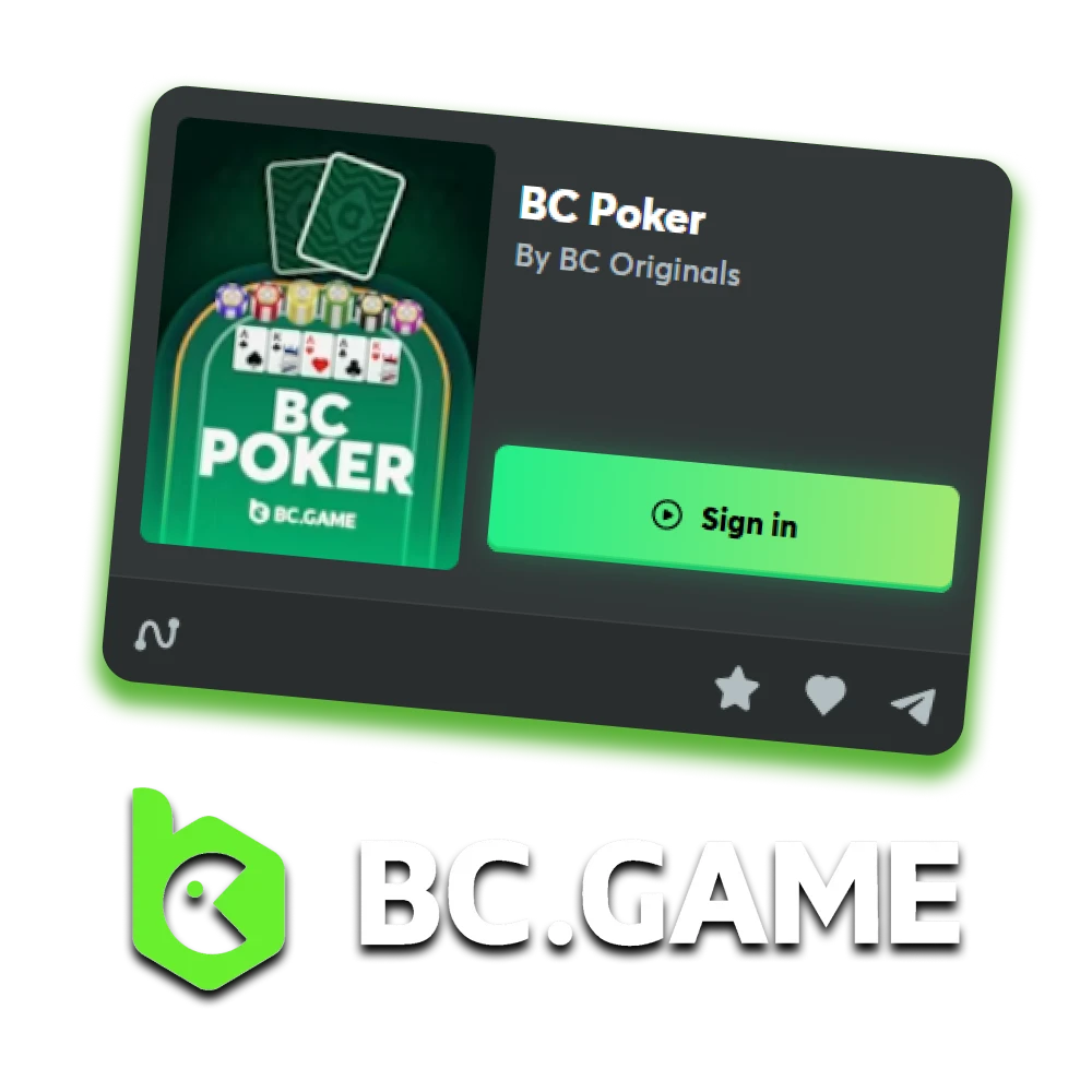 Play BC Poker on the BC Game website.