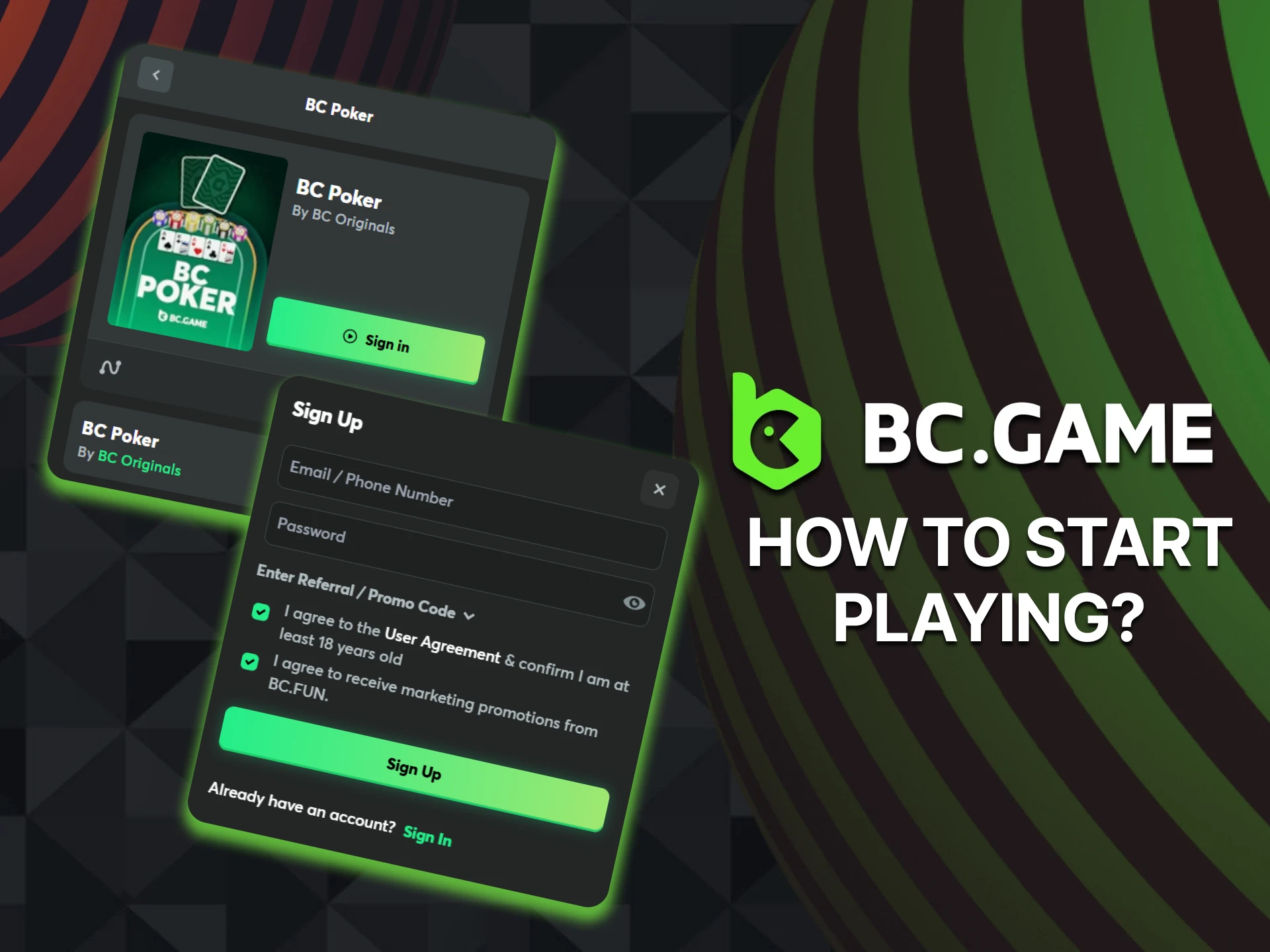 Find out how to start playing Poker at BC Game.