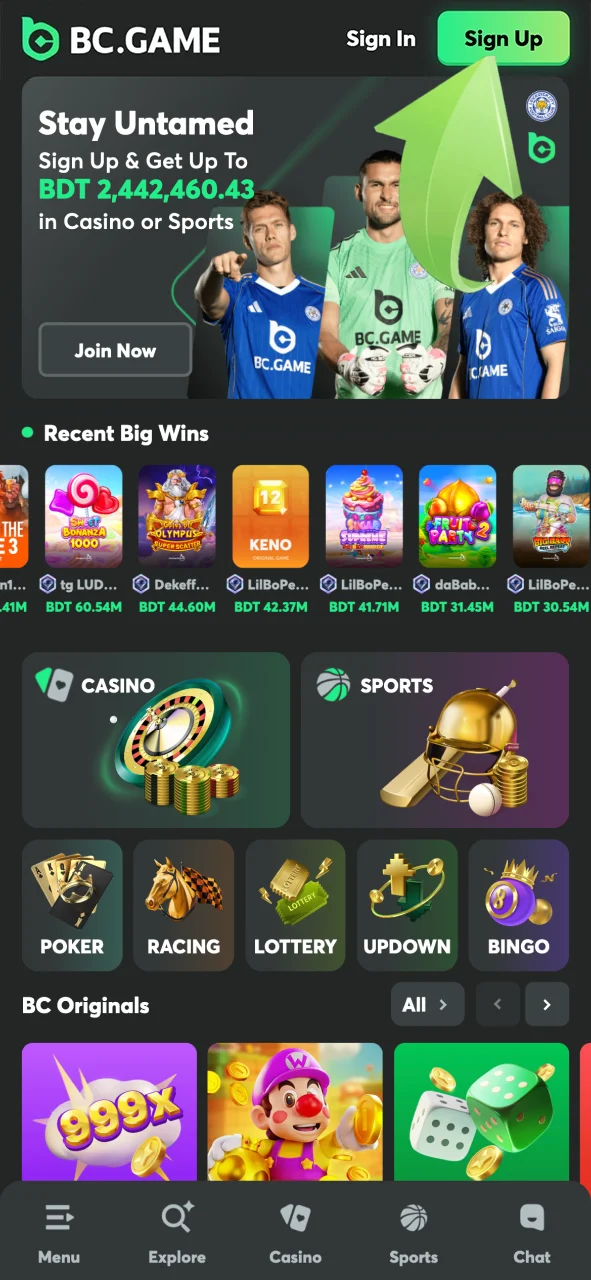 Create your BC Game account and start playing now.